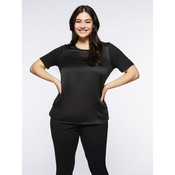 Fiorella Rubino - Blusa in raso - Nero