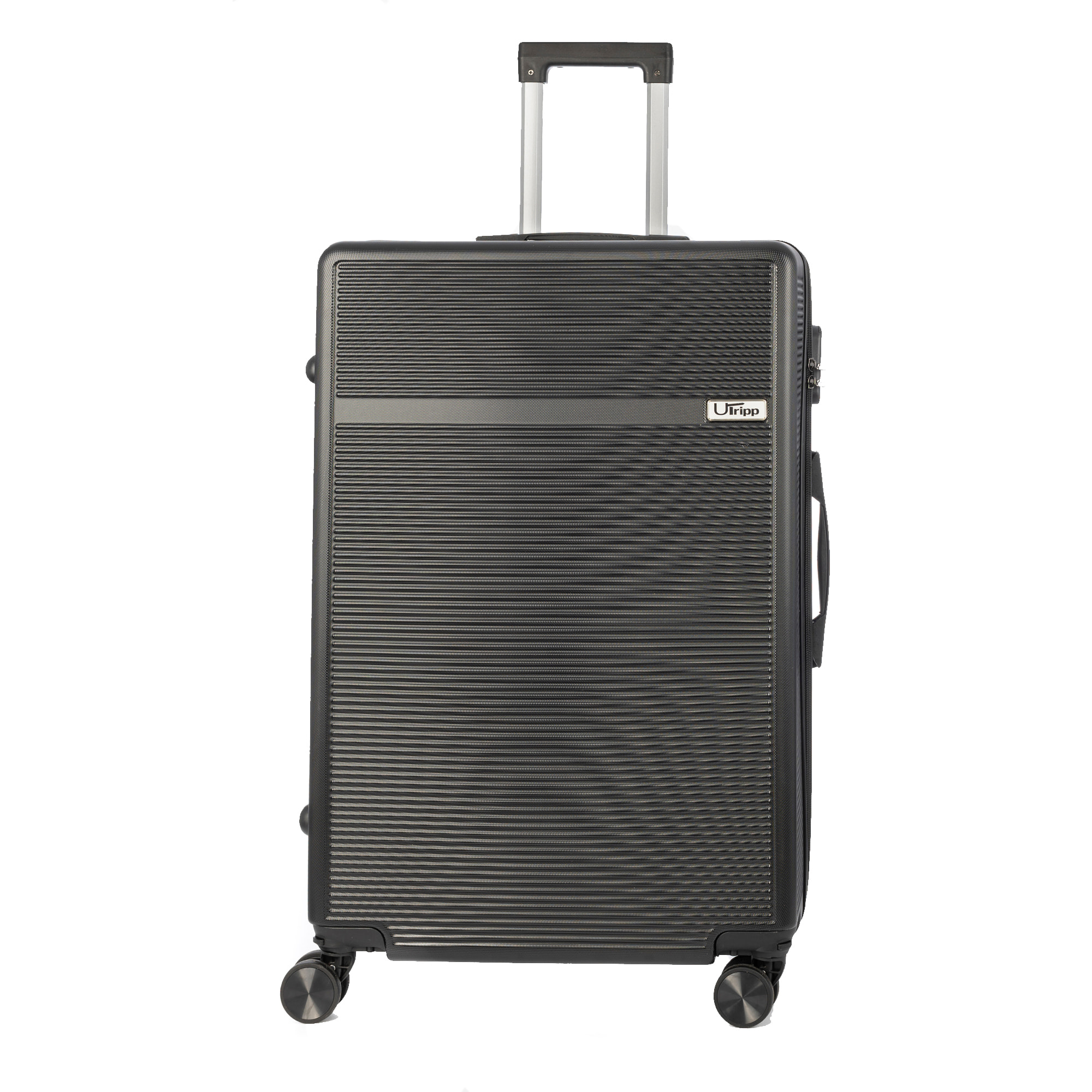 DAM Valigia grande volume trolley rigida ultraleggera, in ABS ad alta resistenza. Chiusura numerica e 4 ruote doppie rimovibili e girevoli a 360°. 50x29x76 Cm. Colore: Nero