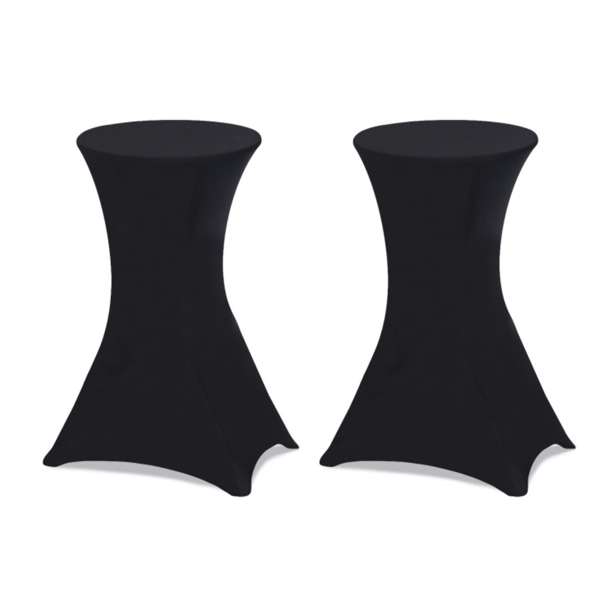 Tables hautes de réception pliantes 105cm + housses noires - lot de 2