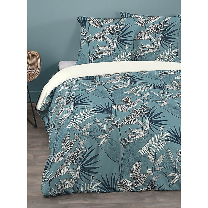Parure housse de couette polyester vert