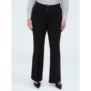 Fiorella Rubino - Pantaloni Flare in tessuto stretch - Nero