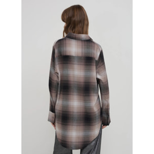 Camicia oversize a quadri