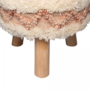 Tabouret NEHU Partiellement fabriqué à la main en Laine