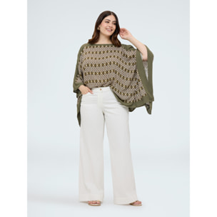 Fiorella Rubino - Blusa in raso di viscosa con stampa - Verde militare