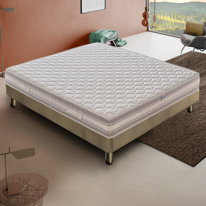 Materasso 200x200 in Memory Foam - 3 Strati - Altezza 22 cm - 7 Zone di Comfort - Sfoderabile