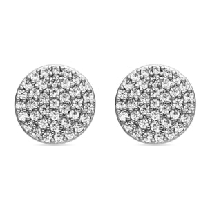 Pendientes con Circonita Brillante acabado plata