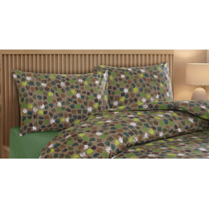 Parure housse de couette et taie(s) d'oreiller coton imprimé