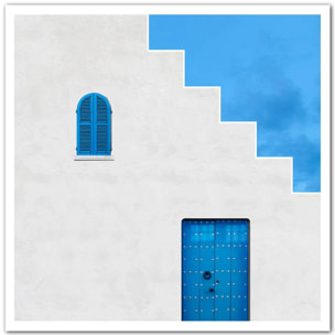 Poster bleu grec Affiche seule