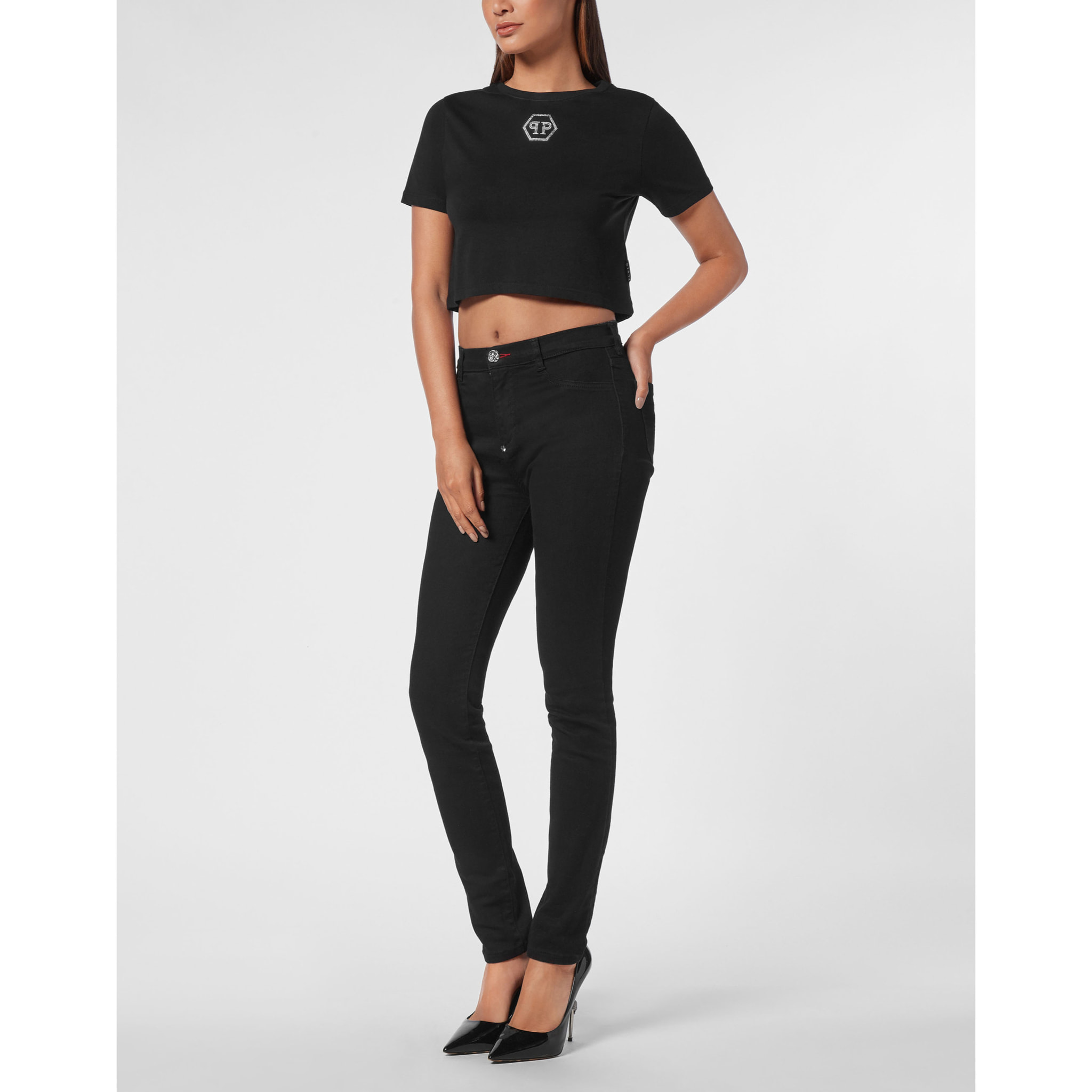 PHILIPP PLEIN Camiseta de cuello redondo HEXAGON