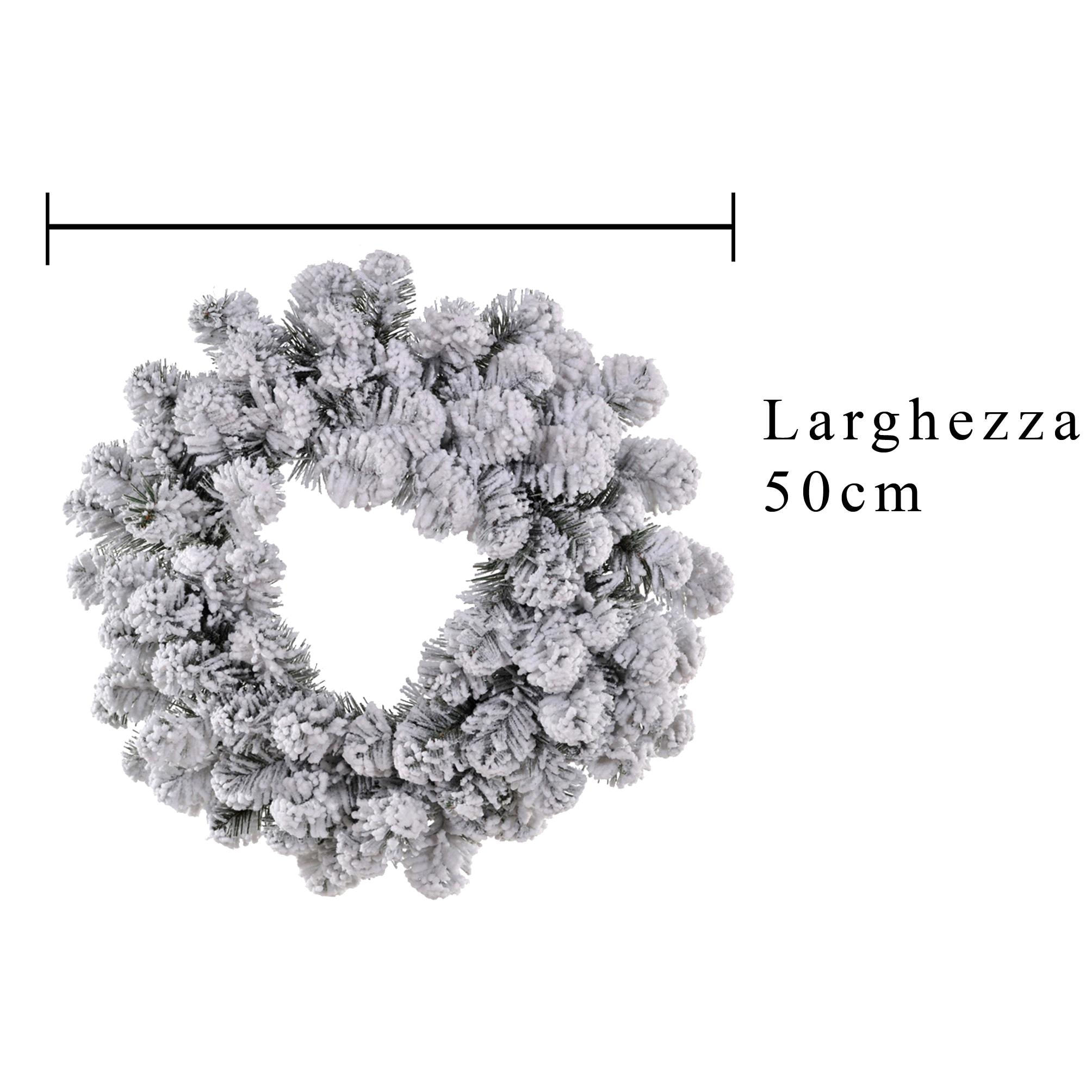 Corona natalizia - Pezzi 2 - 50xH50x50cm - Bianchi Dino SpA