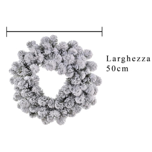 Corona natalizia - Pezzi 2 - 50xH50x50cm - Bianchi Dino SpA