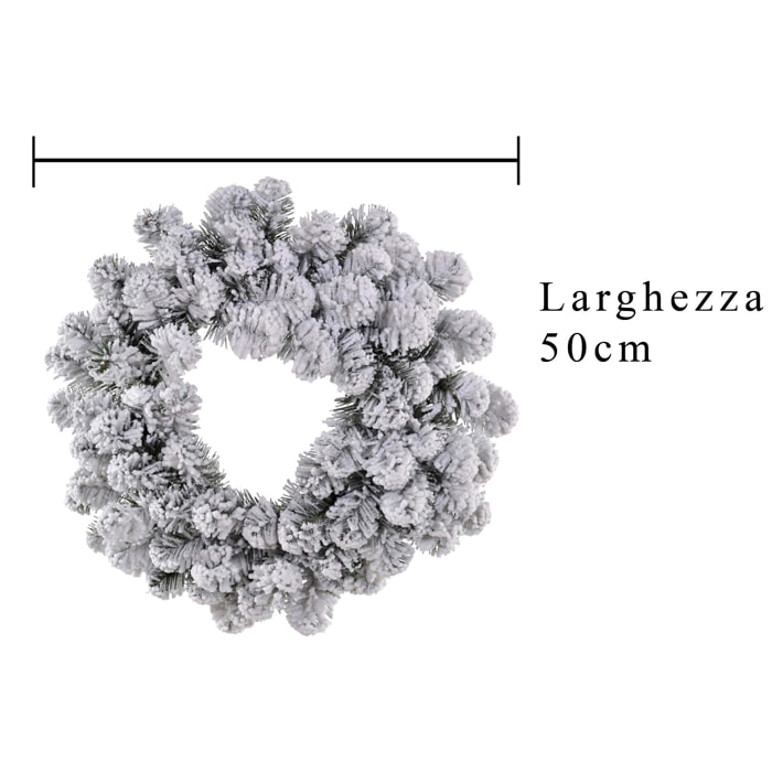 Corona natalizia - Pezzi 2 - 50xH50x50cm - Bianchi Dino SpA