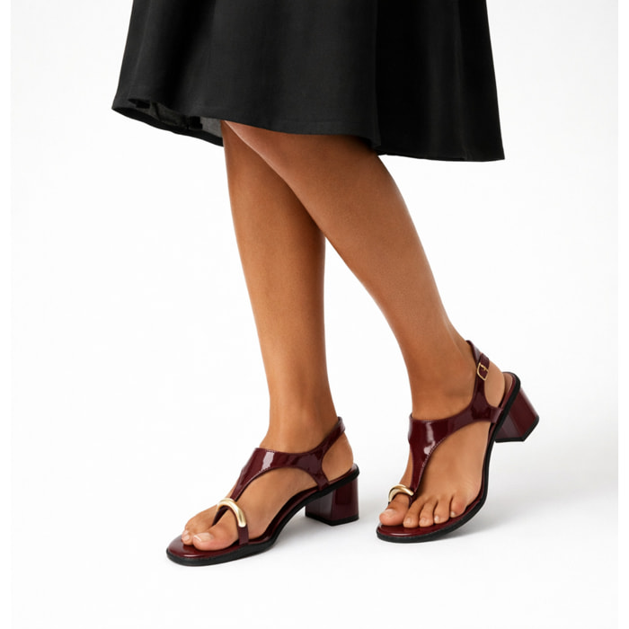 Sandali infradito con accessorio - tacco 6,5 cm