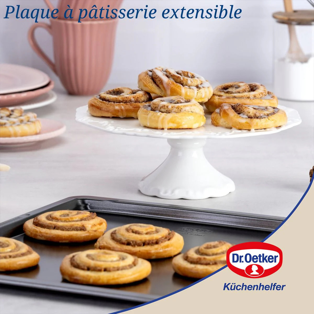 Plaque four extensible 36 à 52 x 33 cm Dr Oetker Tradition