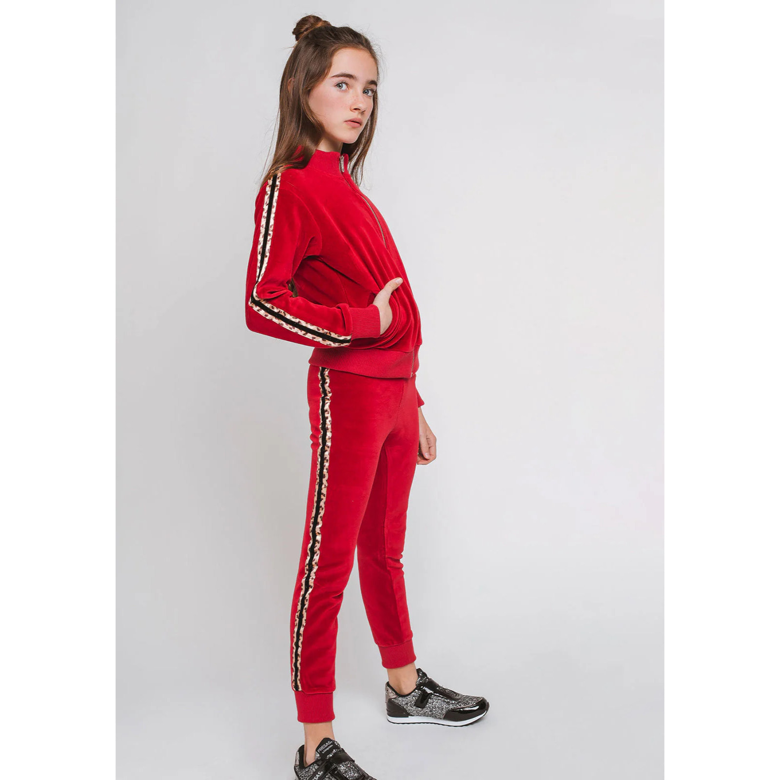 Pantaloni da jogging rossi per ragazze