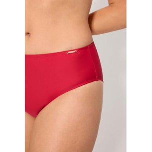 Slip bikini midi modellante Rosso