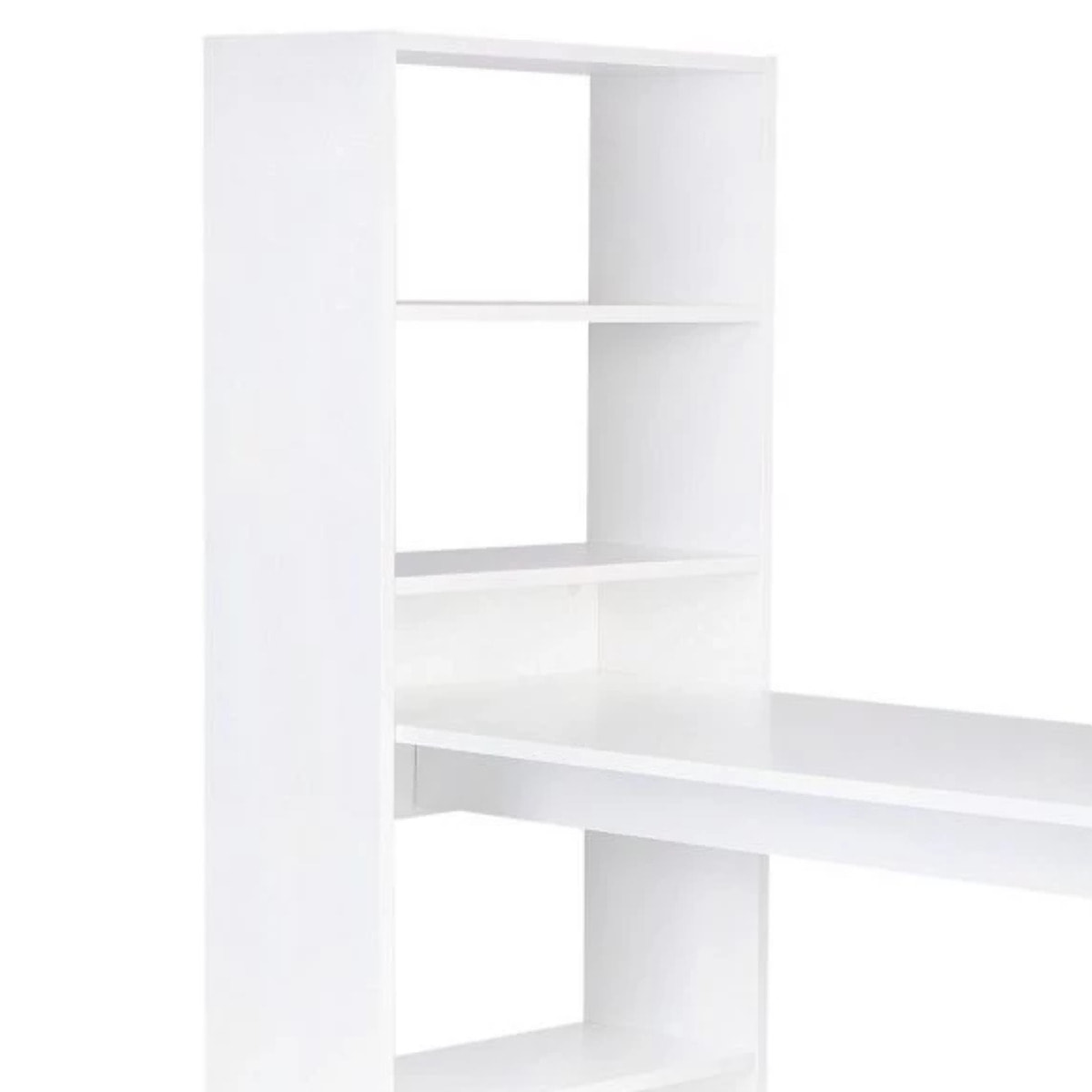 Mesa de estudio con estantería Qanik Blanco