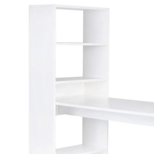 Mesa de estudio con estantería Qanik Blanco