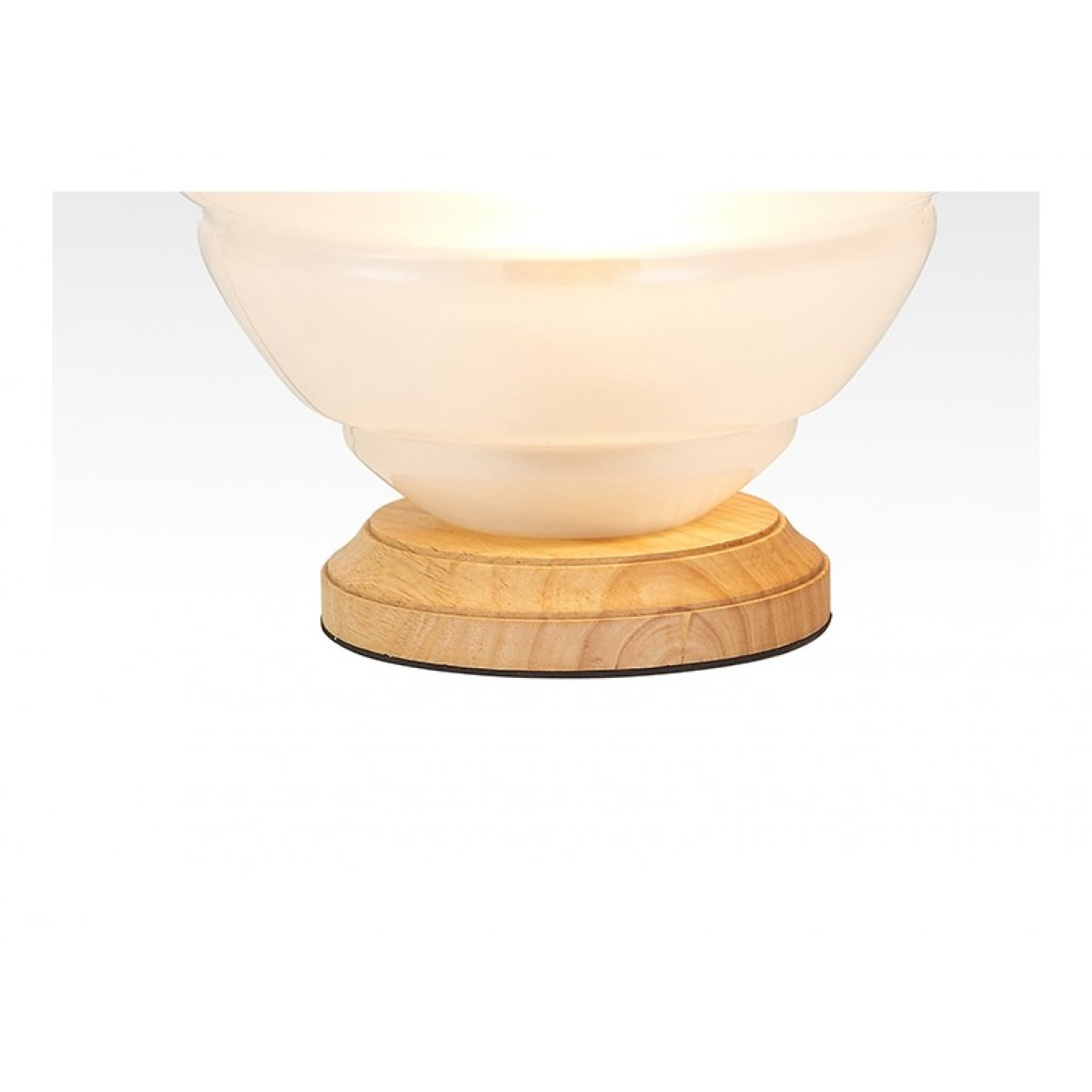 Lampe à poser en verre blanc opaque - CHAMPI
