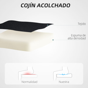 Silla de Escritorio sin Brazos Silla de Oficina Giratoria Tapizado en Lino Sintético con Altura Ajustable para Estudio Dormitorio Tocador Carga 120 kg Negro