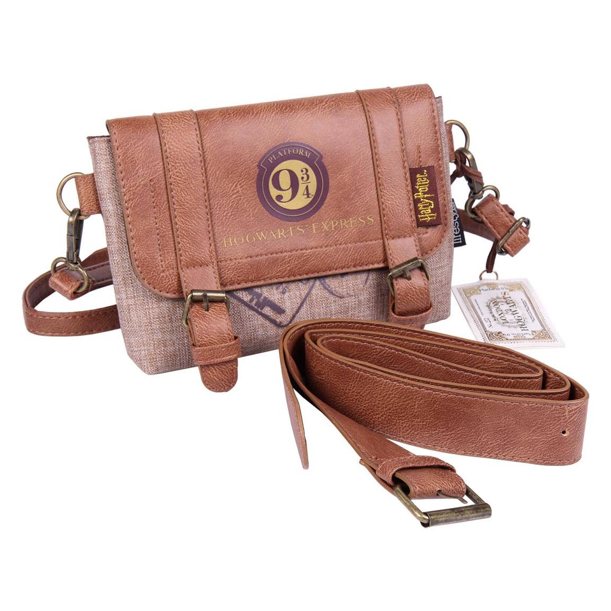 Bolso riñonera harry potter licencia oficial warner bros mujer, marrón