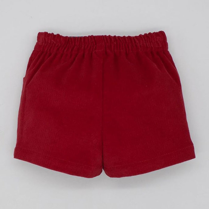 BERMUDA BOLSILLO PANA ROJA