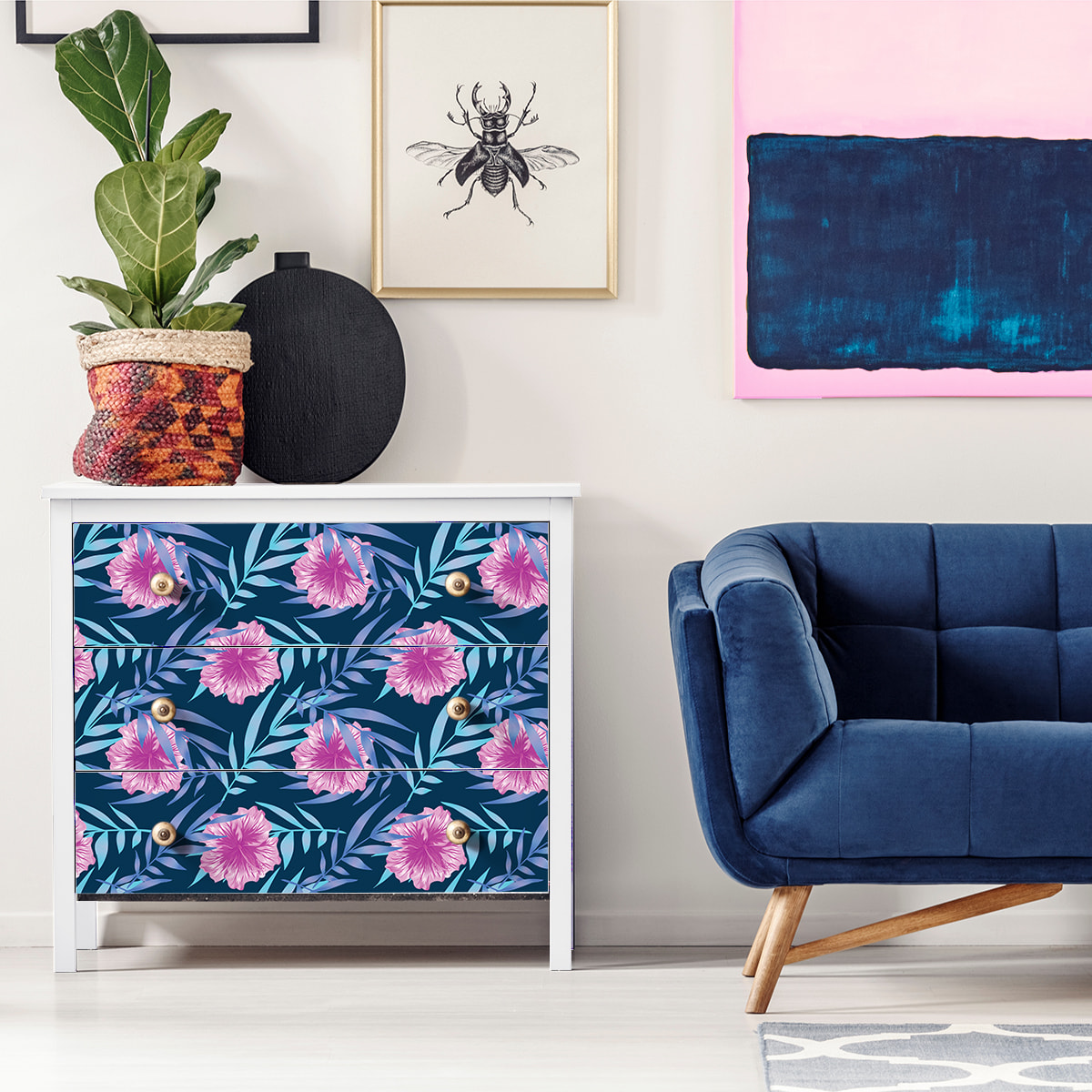 Sticker meuble tropical zamango 40 x 60 cm