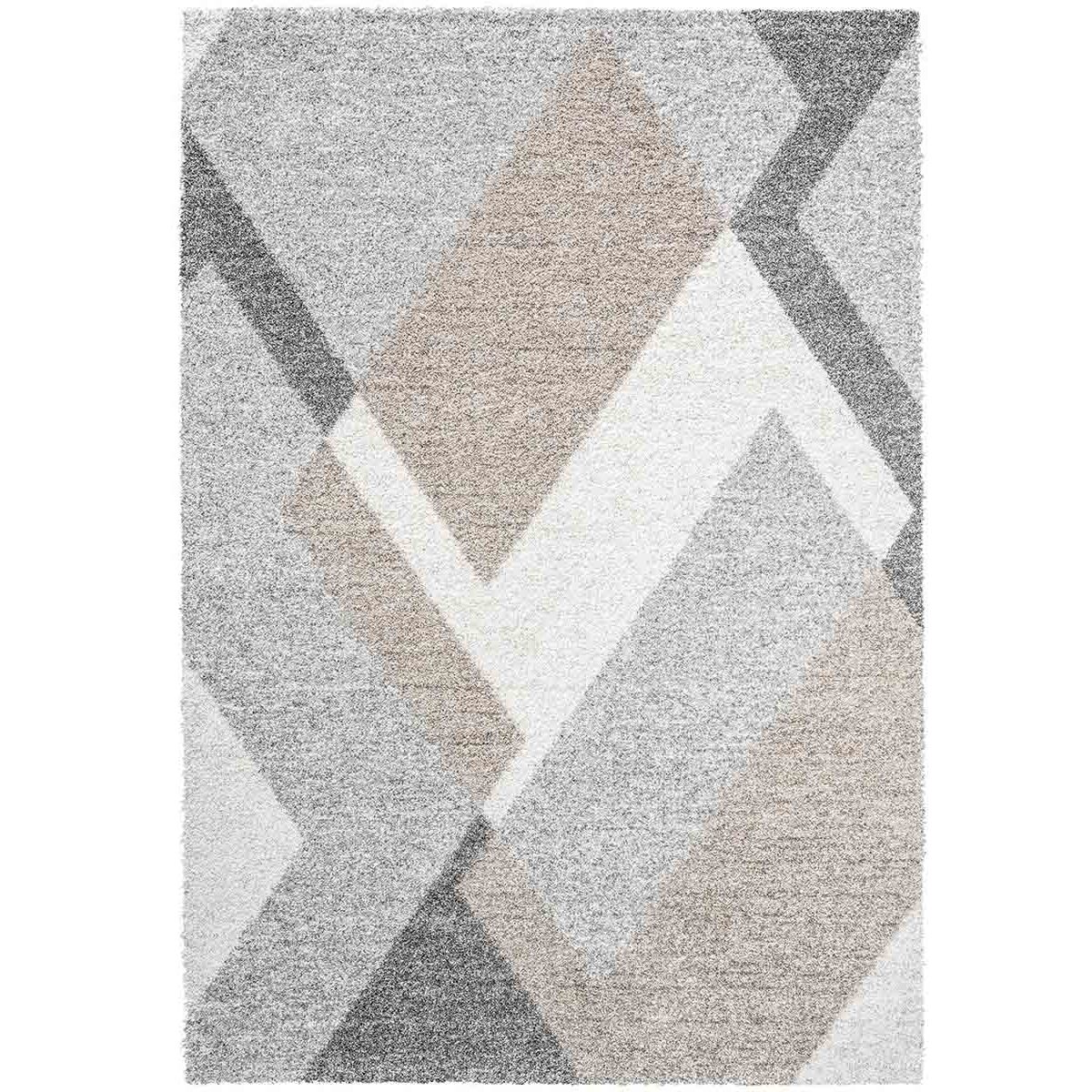 Tappeto Disegno Geometrico Soggiorno Salotto Grigio Tortora Beige