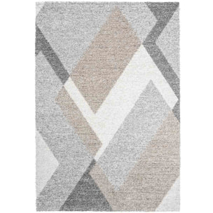 Tappeto Disegno Geometrico Soggiorno Salotto Grigio Tortora Beige
