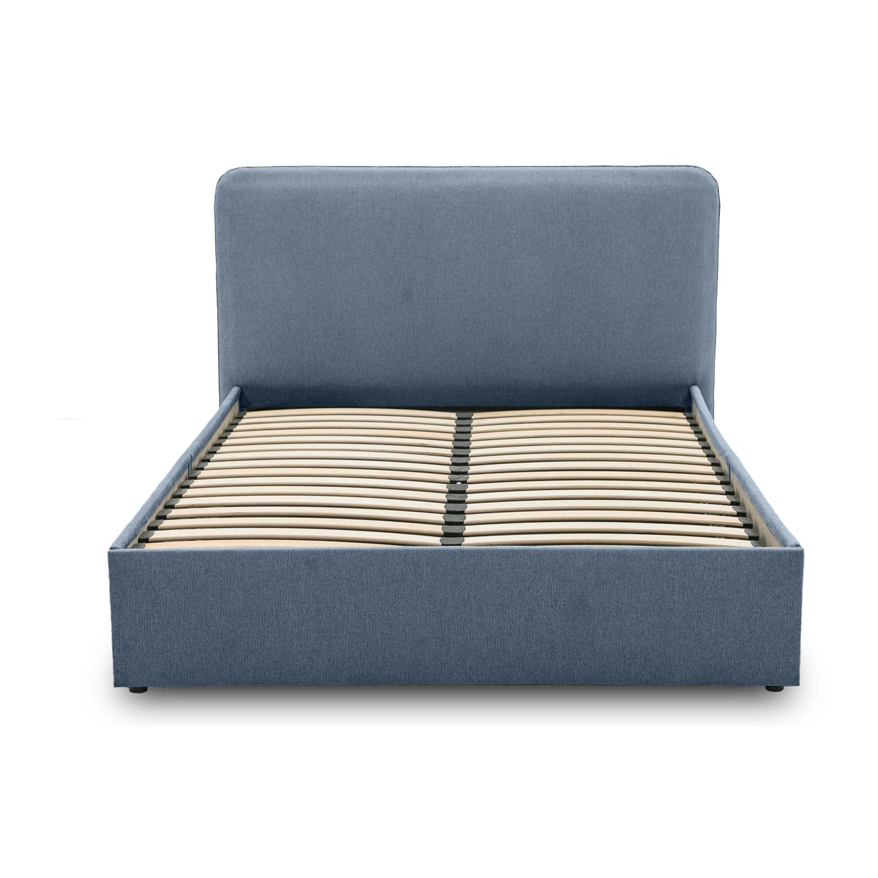 Goyave - lit coffre - 140x190 - en tissu - sommier inclus - Bleu