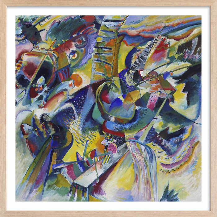 Poster Improvisation Klamm - Wassily Kandinsky Affiche sous cadre bois