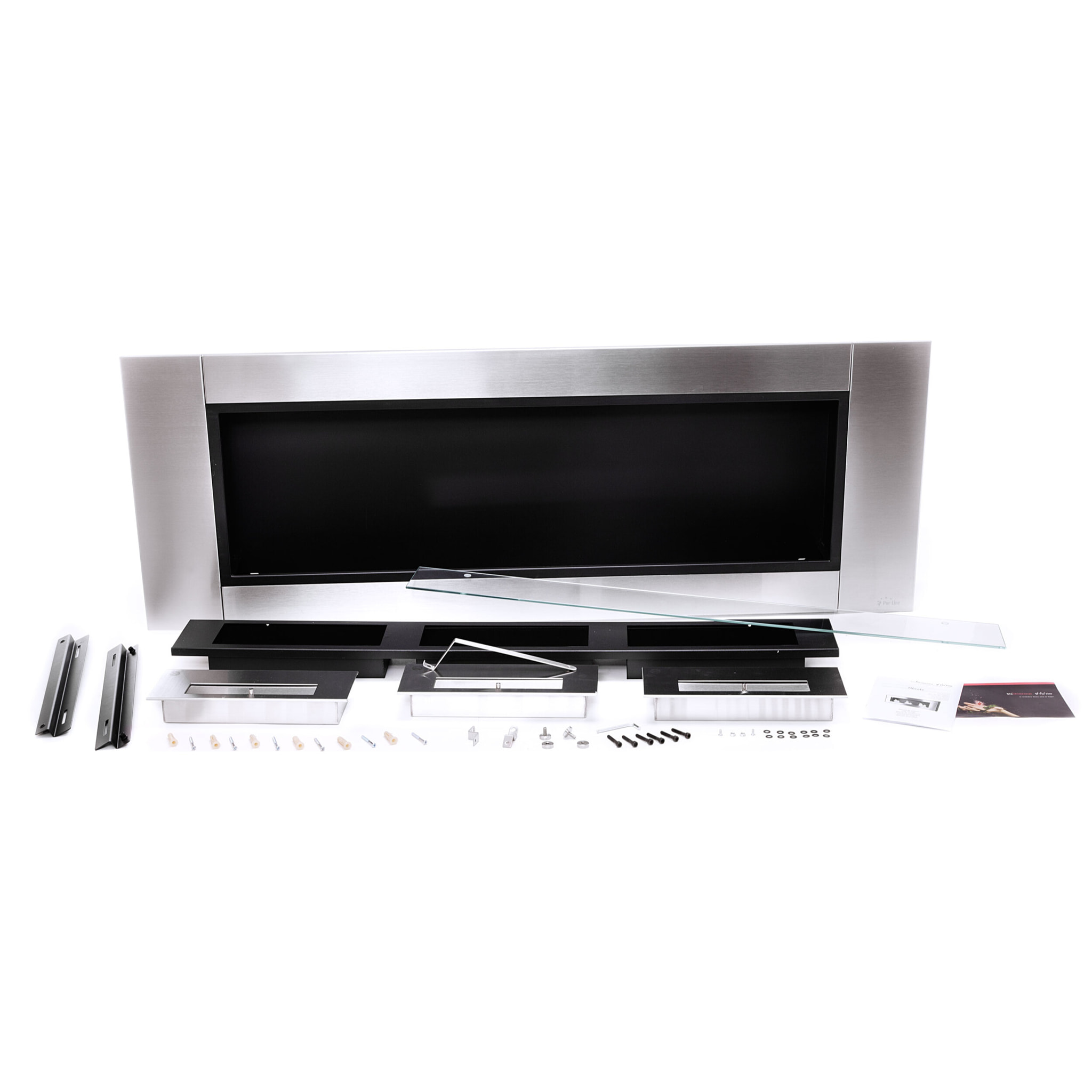 Chimenea de etanol de grandes dimensiones y 3 quemadores HECATE PURLINE