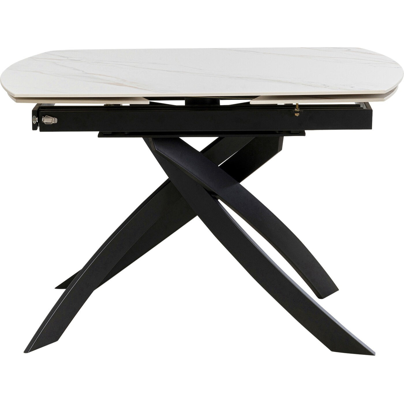 Table à rallonges Twist 180x90cm blanche Kare Design