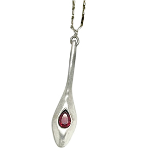 Collar largo Cristal Tear en cristal SW siam plata 10µ