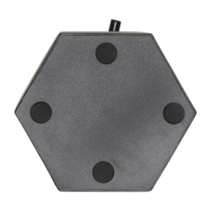 Ohm - Portaombrelli di Design 25x72x22 cm con Feritoia di Svuotamento acqua in Metallo Nero