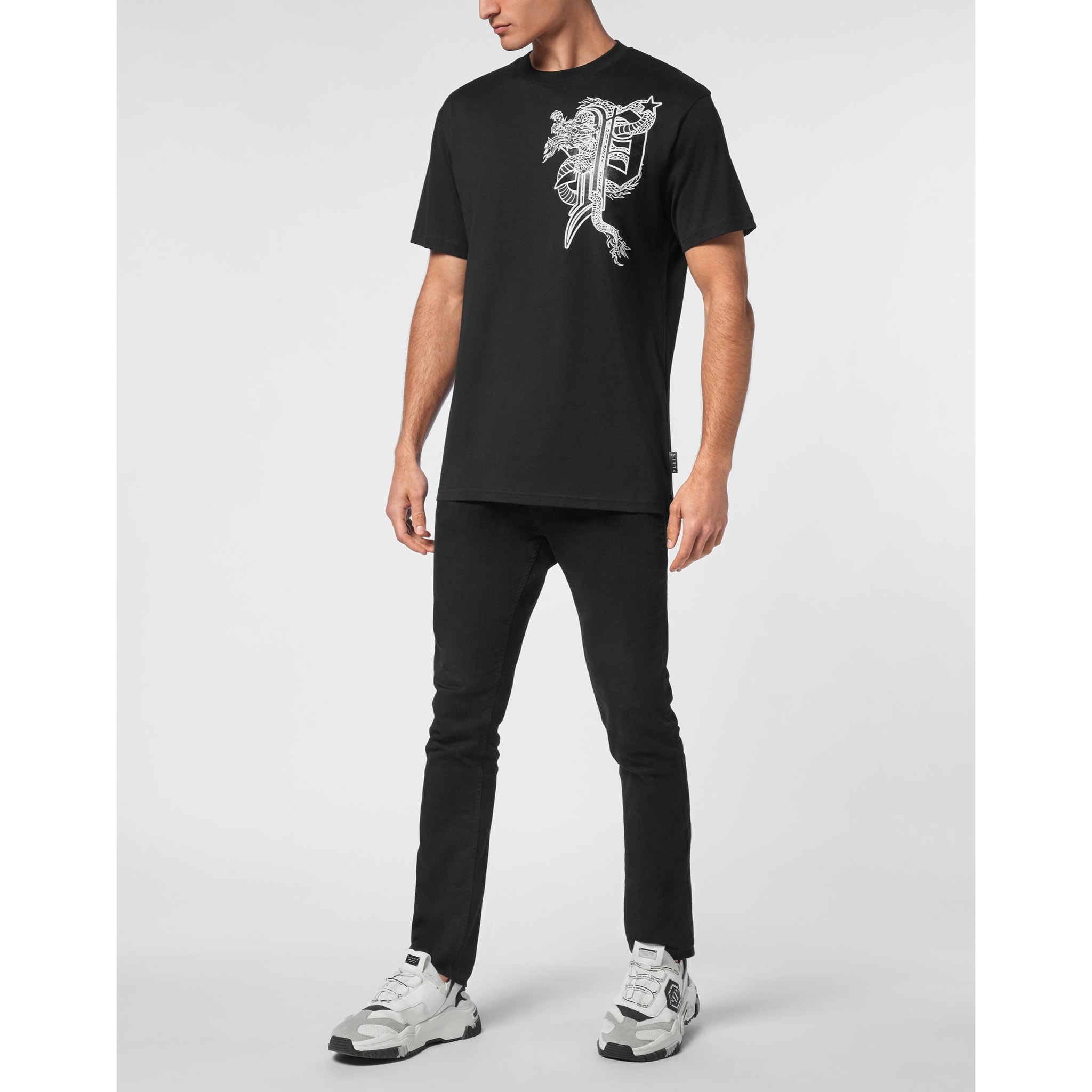 PHILIPP PLEIN T-Shirt Round Neck DRAGON