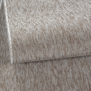 NADOR - Tapis rond de salon moderne Beige