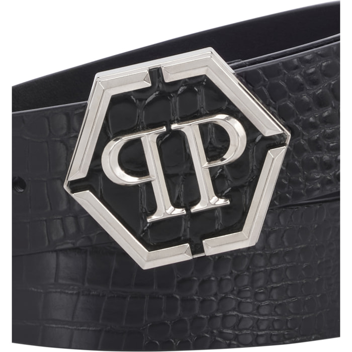 PHILIPP PLEIN Leather Belt Cocco