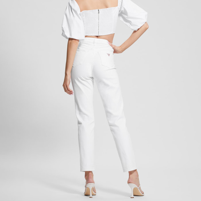 Jeans - coupe mom - coton - blanc