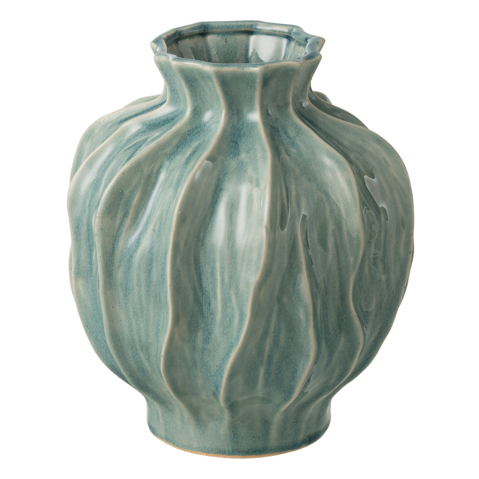 J-Line Vase Jules - porcelaine - bleu