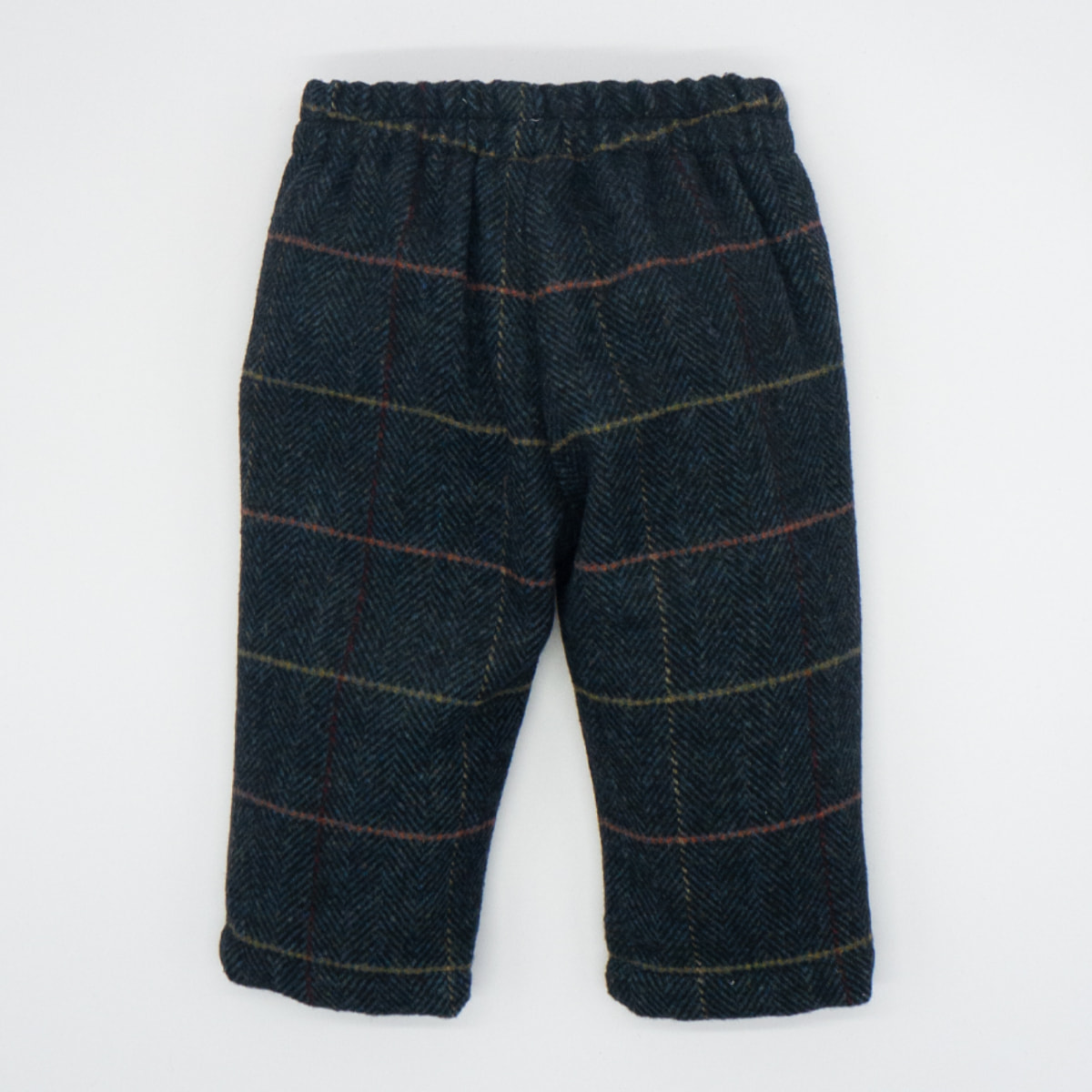 PANTALÓN LANA ESPIGA Y CUADROS MULTICOLOR AZUL