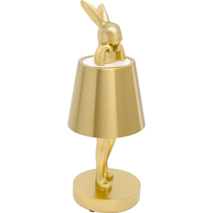 Lampe Animal lapin LED 29cm dorée Kare Design