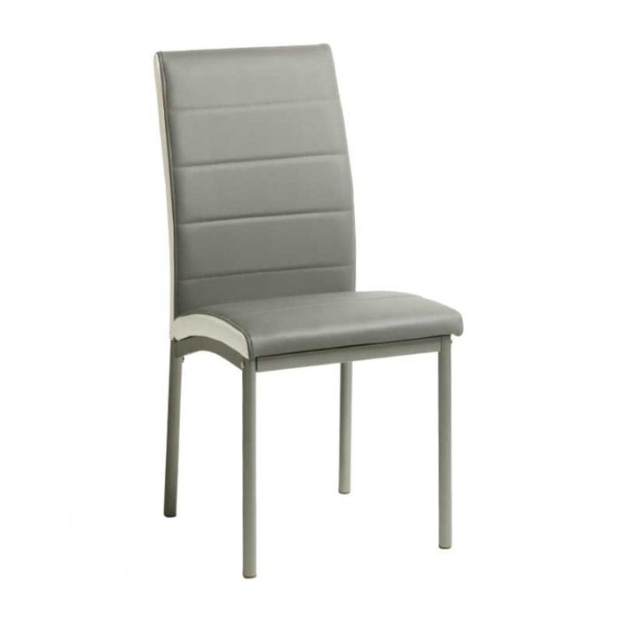 Set de 4 sillas – Polipiel en dos colores