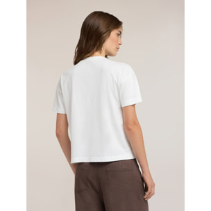 Motivi - T-shirt con stampa - Bianco