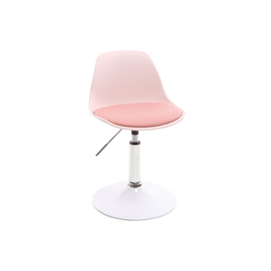 Chaise de bureau design enfant rose STEEVY