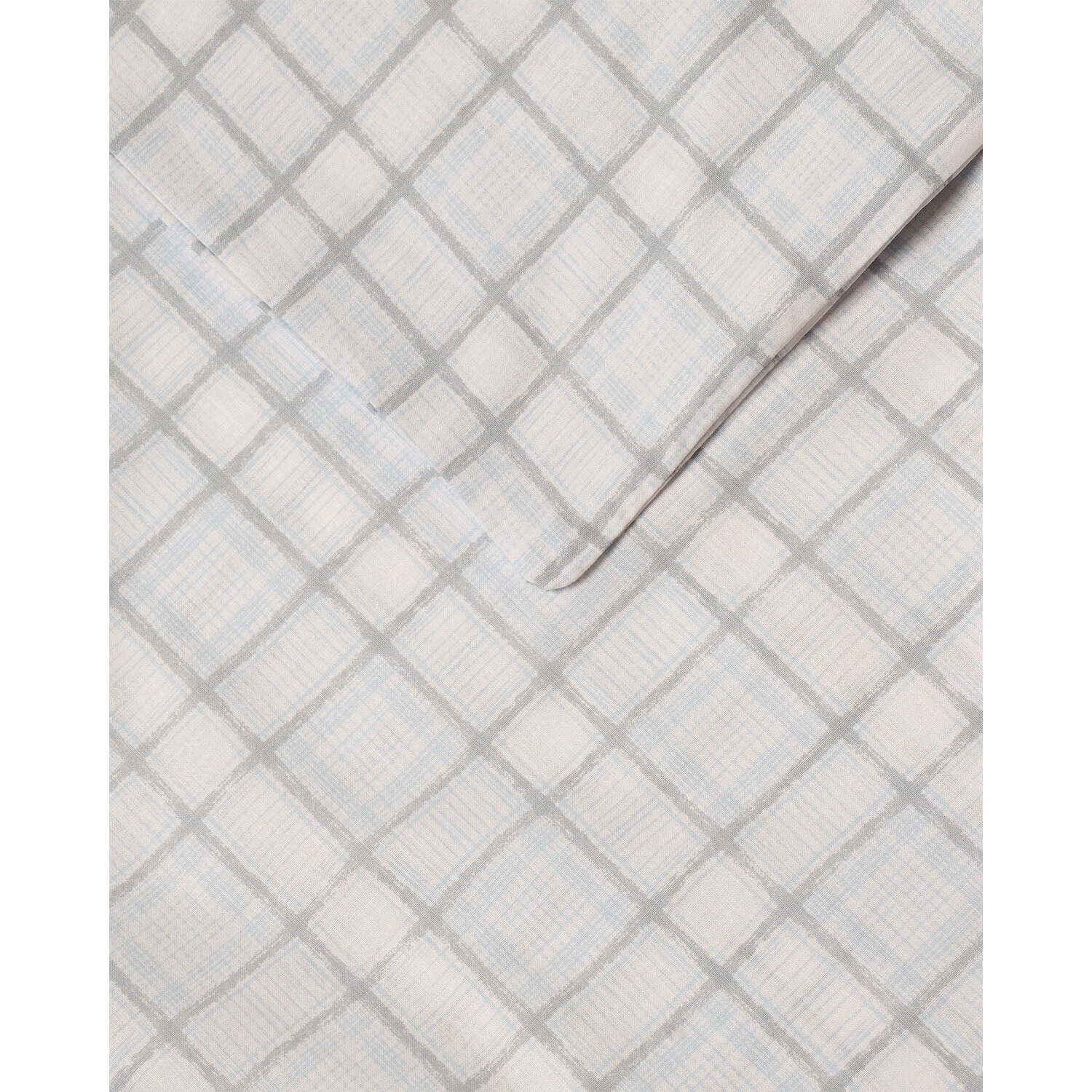 Funda nórdica algodón cuadro mare índigo claro