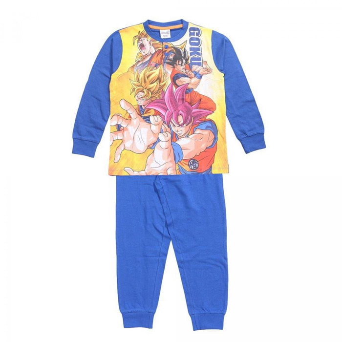 Dragon Ball Pigiama Lungo Primaverile Bluette Lui Dragon Ball Multicolor