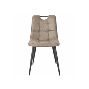 Chaise microfibre effet simili, poignée et pieds noirs - SPOOKY 2