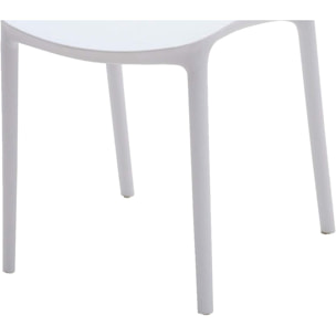 Set da 4 sedie SOUTH BEACH in polipropilene bianco