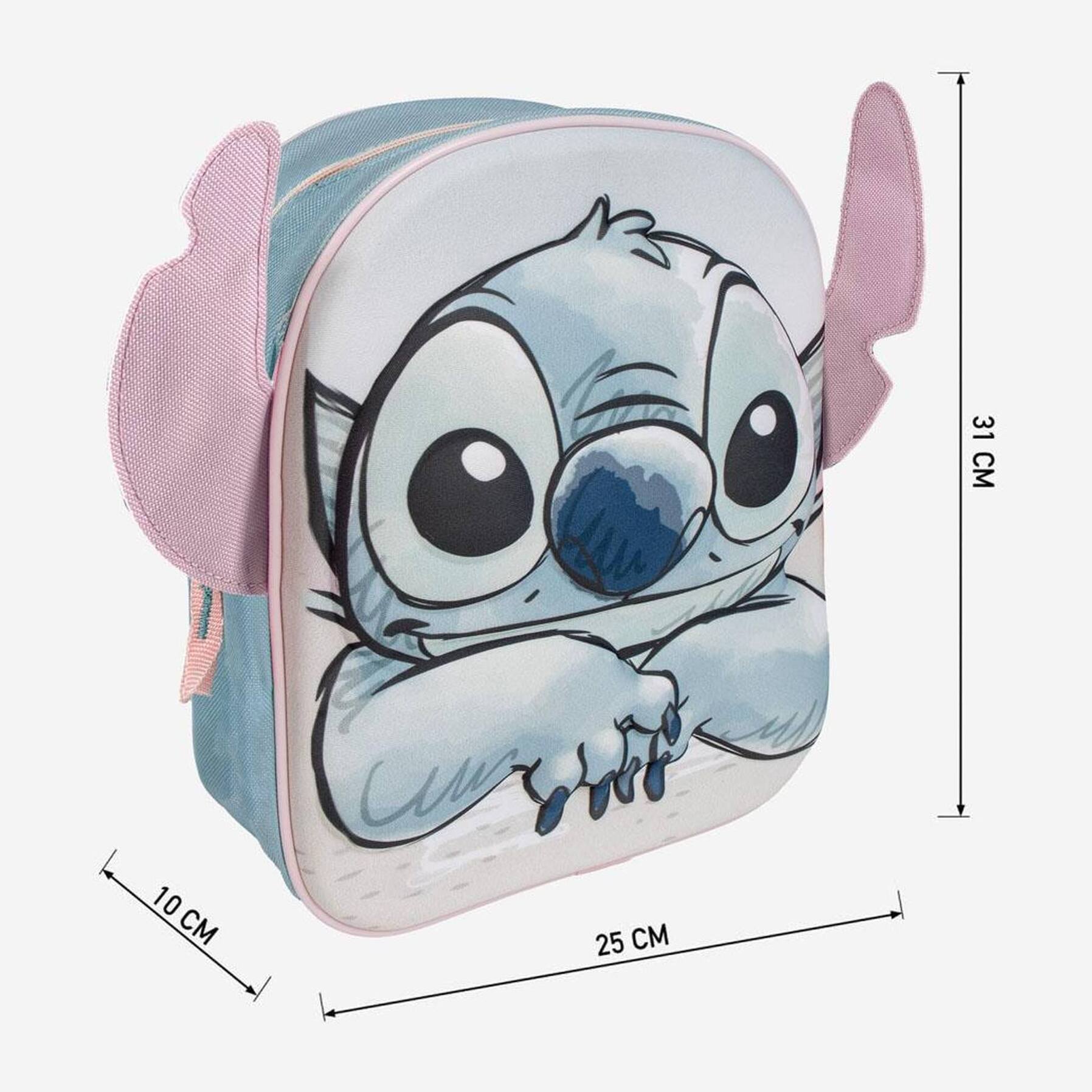 Mochila infantil 3d aplicaciones stitch